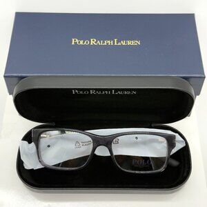 Ralph Lauren Men's Rectangle Eyeglasses PH2117 5407 Shiny Transparent Grey 54 mm